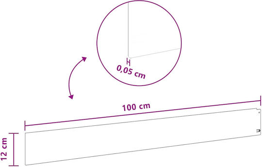 vidaXL Gardă Vie De Grădină Metalică Maro 1m x 12cm 10 Bucăți