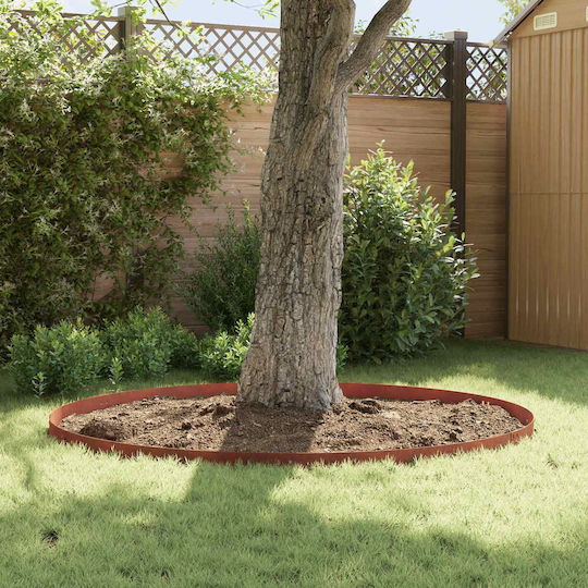vidaXL Gardă Viu De Grădină Metalică Maro 1m x 12cm 10 Bucăți
