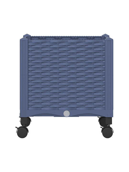 vidaXL Kunststoff Blumenkasten Blau Grau 40x40x48cm
