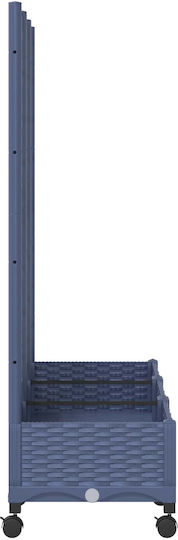 vidaXL Zarținiere Din Plastic Albăstru Gri 120x40x146cm