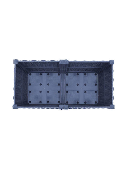 vidaXL Ζαρντινιέρα Πλαστική Μπλε Γκρι 80x40x48εκ.