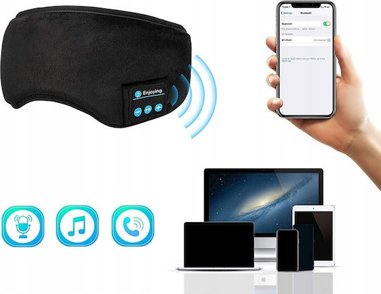 Masca de Somn cu Bluetooth Căști Neagră
