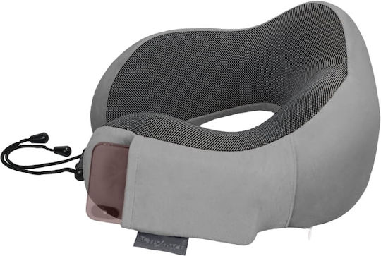 Activ Space Μαξιλαράκι Ταξιδίου Memory Foam Γκρι