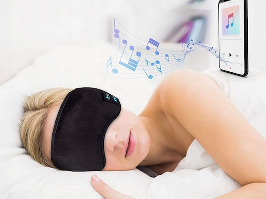 Masca de Somn cu Bluetooth Căști Neagră