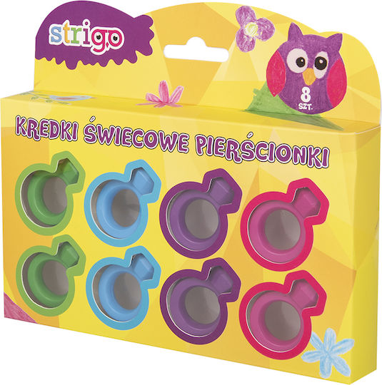 Ring Wax Crayons 8 Pcs 4 Colors Strigo Ssc044