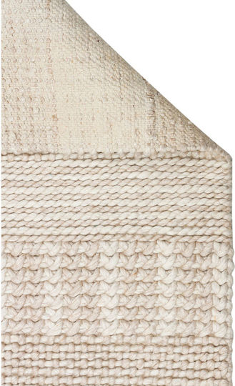 SteweHome Handmade Rectangular Beige Rug 130x190cm