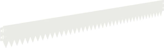 vidaXL Metal Garden Hedge in White Colour 10cm x 1.03m 30 Pieces