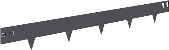 vidaXL Metal Garden Hedge in Grey Colour 1m x 12cm 20 Pieces