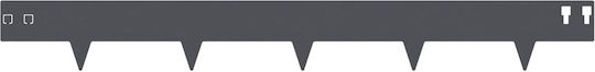 vidaXL Metal Garden Hedge in Grey Colour 1m x 12cm 20 Pieces