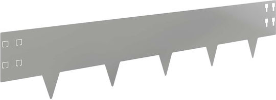 vidaXL Metallische Gartenhecke in Silber Farbe 1m x 20cm 10 Stücke