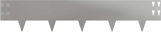 vidaXL Metallische Gartenhecke in Silber Farbe 1m x 20cm 10 Stücke