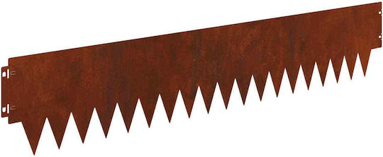 vidaXL Metallic Garden Hedge in Brown Colour 20cm x 1.03m 10 Pieces