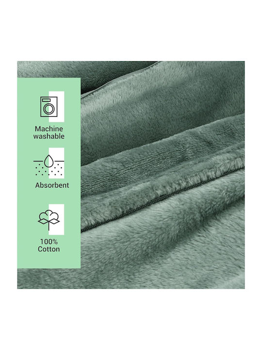Homelevel Pătură Polar Fleece Cu Mâneci 200x150 cm Verde