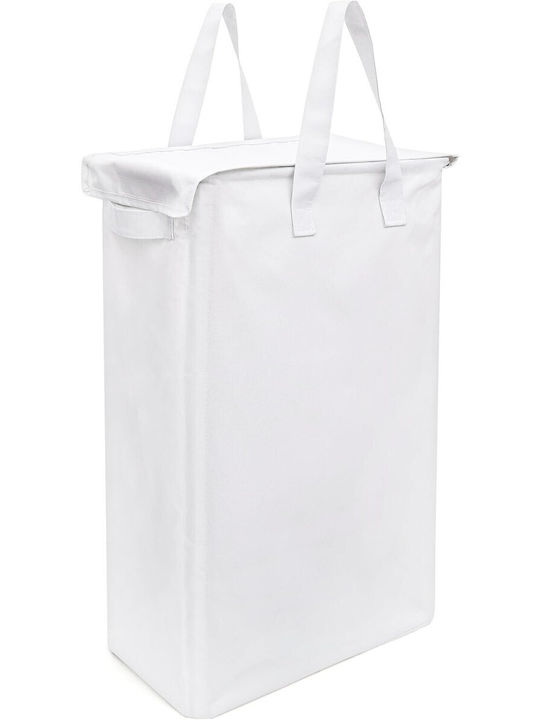 Belle Vous Coș De Rufe Textil Pliabil 58l Cu Capac Alb