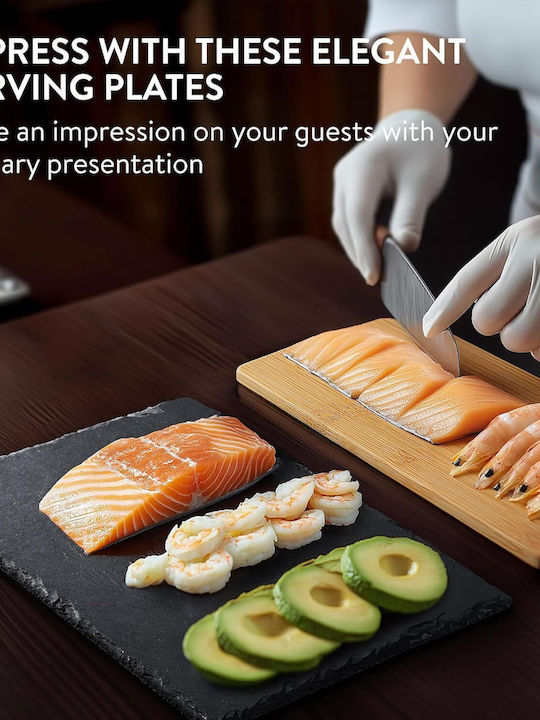 Navaris Platău de Servire pentru Sushi din Lemn 30x20cm 8 Bucăți