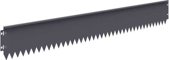 vidaXL Metallische Gartenhecke in Grau Farbe 15cm x 1.03m 10Stücke