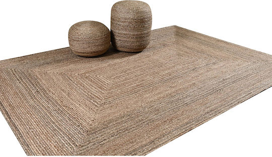 Covor Handmade Rectangular De Vară Din Iută Gri 200x290cm