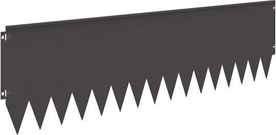 vidaXL Metallische Gartenhecke in Schwarz Farbe 1,03m x 30cm 10 Stück