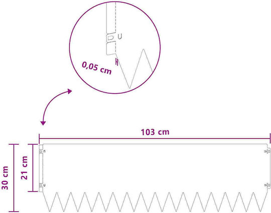 vidaXL Metallische Gartenhecke in Schwarz Farbe 1,03m x 30cm 10 Stück