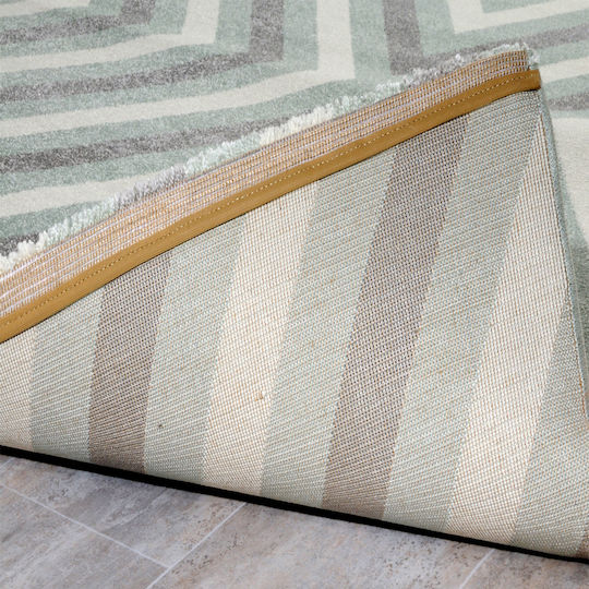 Tzikas Carpets Fantastic 63860-040 Teppich Rechteckig Synthetisch,Polyester/Cotton/Leather Grey-Mint
