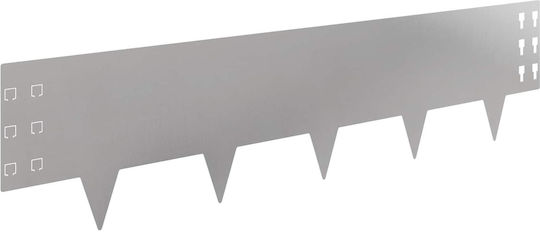 vidaXL Metal Garden Hedge in Silver Colour 1m x 25cm 30 Pieces