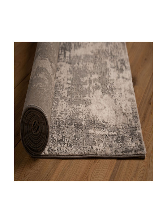 Tzikas Carpets Elements Teppich Rechteckig Synthetisch,Polyester/Cotton/Leather Black-silver