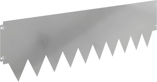 vidaXL Metallische Gartenhecke in Silber Farbe 30cm x 1.03m 10Stücke