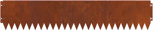 vidaXL Metal Garden Hedge in Brown Colour 20cm x 1.03m 30 Pieces
