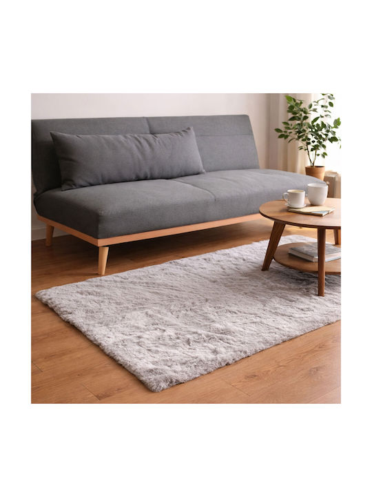 Ravelia Antiderapant Covor Rectangular Din blană Gri deschis