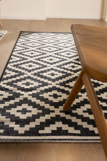 Royal Carpet Flox 721K Χαλί Ορθογώνιο Καλοκαιρινό Ψάθινο Black 67x140cm