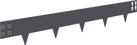 vidaXL Metal Garden Hedge in Grey Colour 1m x 15cm 30 Pieces