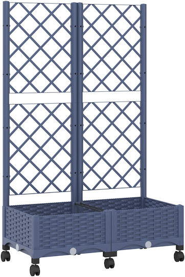 vidaXL Plastic Blue Grey Planter Box