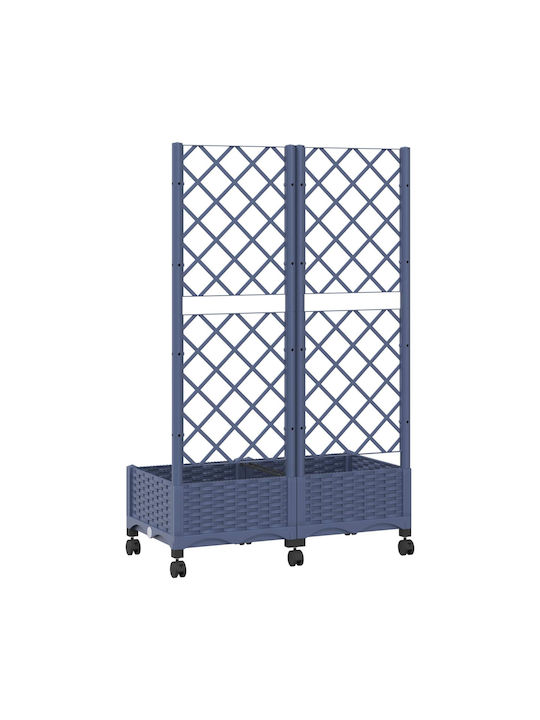 vidaXL Plastic Blue Grey Planter Box