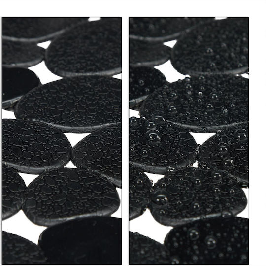 Relaxdays Bathtub Anti-Slip Mat with Suction Cups Black 36x68cm
