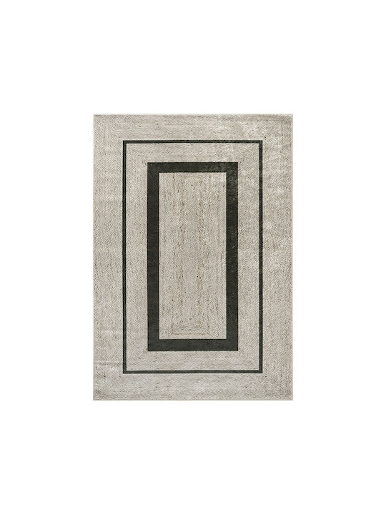 Beauty Home Living Room Rug Rectangular Jute Beige-Black 120x180cm