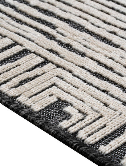 Madi Whirl Teppich Rechteckig Synthetisch,Polyester/Cotton/Leather Grey