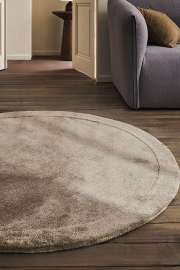 Gofis Home Heaven Teppich Rund Synthetisch,Polyester/Cotton/Leather 06 Warm Beige