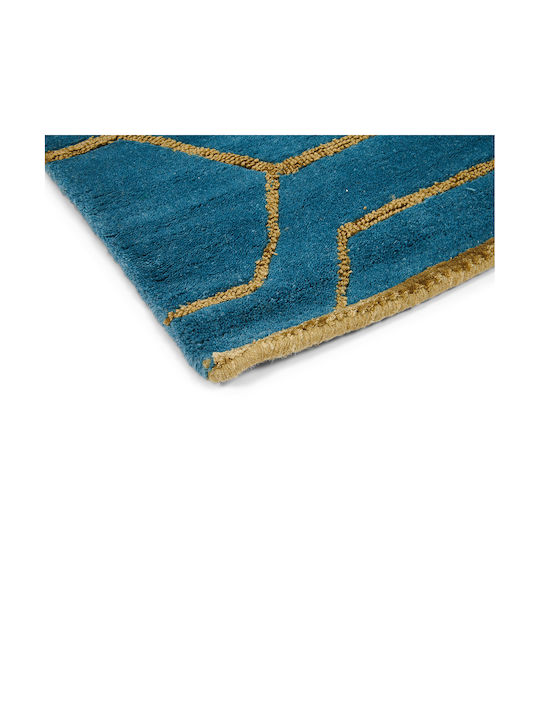 Wedgwood BC291518 Handgefertigt Teppich Rechteckig Wolle Blue Arris Teal - Arris Teal