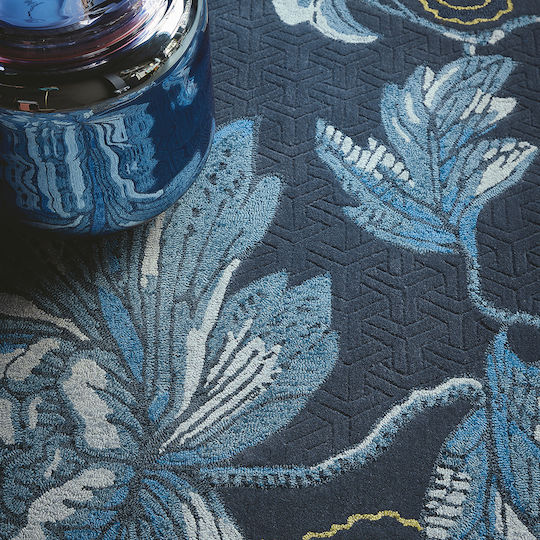 Wedgwood BC291520 Χειροποίητο Χαλί Ορθογώνιο Μάλλινο Blue Fabled Floral Navy 200x280cm