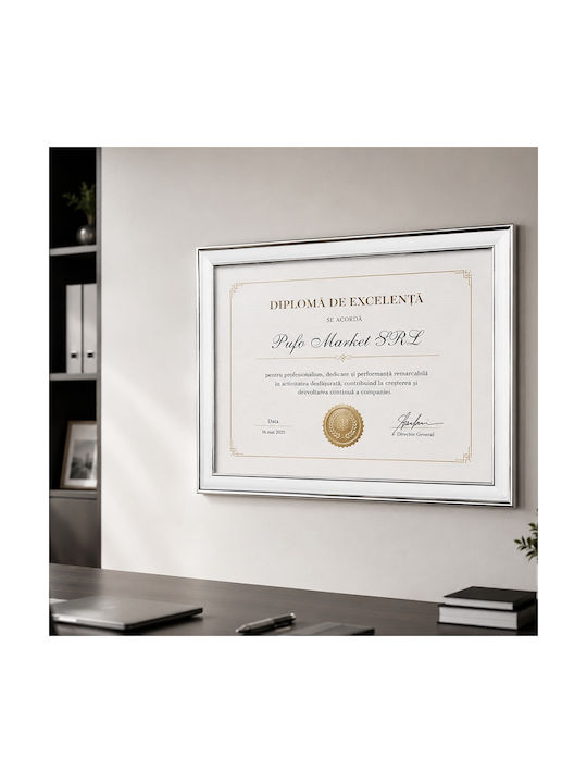 Silver Photo Frame With Black Frame