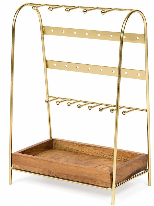 Metal Jewellery Stand Gold 25.5x17cm