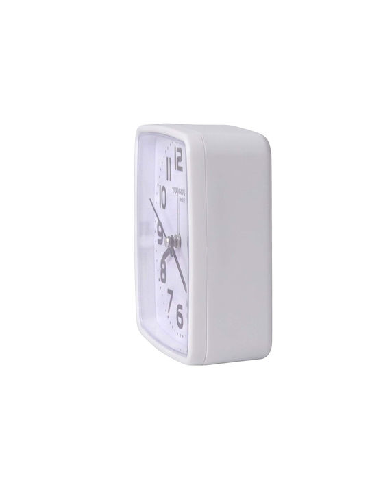 Avizar Table Clock Bedroom 13cm Clear Precise Time Display White