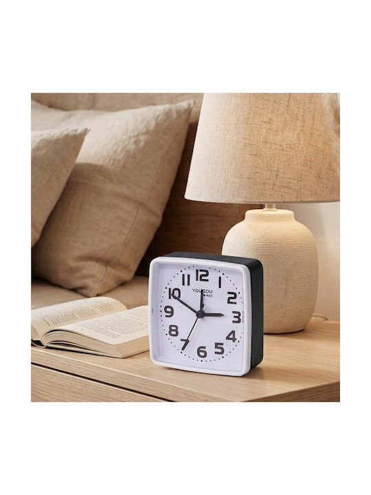 Avizar Table Clock Bedroom 13cm Clear Precise Time Display Black
