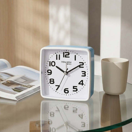 Avizar Table Clock Bedroom 13cm Clear Precise Time Display Blue