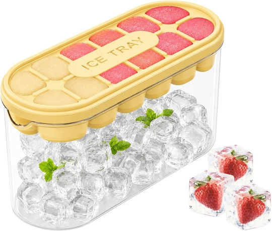 Silicone Ice Cube Mold with Lid 12 Slots Storage Container 3-07447_zo