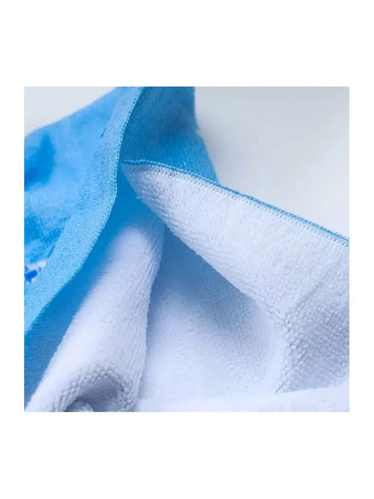 Kids Bathrobe Light Blue with Hood