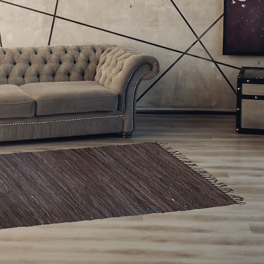 Chios Hellas Teppich Rechteckig Leder Gray