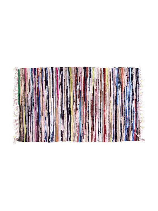 HOMie Rectangular Rug with Fringes Multicolour 140x70cm