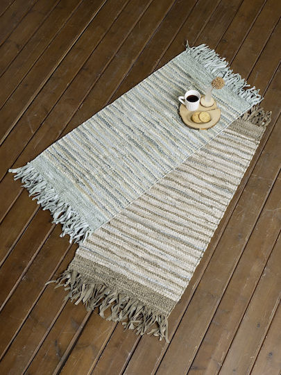 Nima Viola Χαλί Ορθογώνιο Δερμάτινο Beige 60x130cm