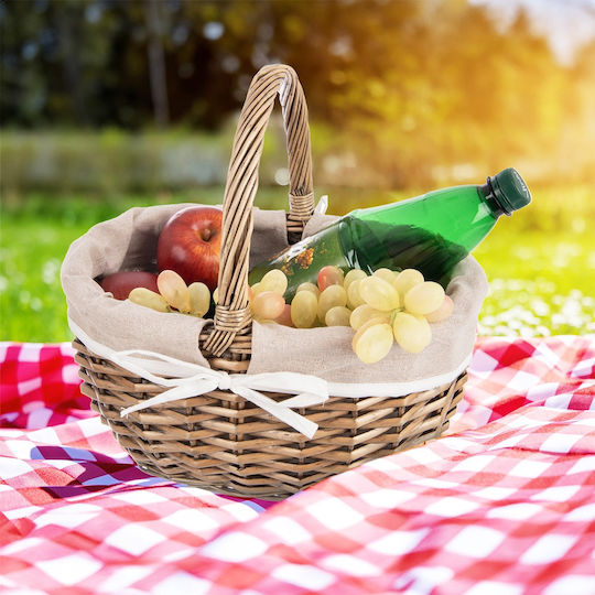 Geflochtener Picknickkorb 32,5x24x32 cm